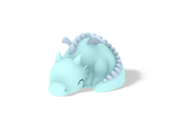 DHINK439-21 DHK - Silikonová noční lampička - Modrý dráček 