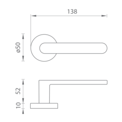 Klika na dveře CB - MOOD ONE - R Černá matná (C03)