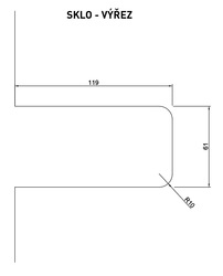Zámek na skleněné dveře VM - TOTAL GLASS - zámek na skleněné dveře BS - Černá matná (18)