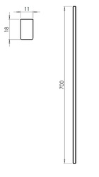 Madlo na dveře GK - ÚCHOPNÁ LIŠTA PLANEO GS 49011 BN - Broušená nerez (12)
