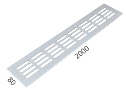 SRL - ALFA větrací mřížka šířka 80 x 2000 mm Bílá komaxit