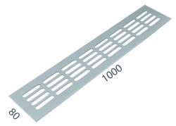 MP - Větrací mřížka 80 x 1000 mm F1 - Stříbrný elox