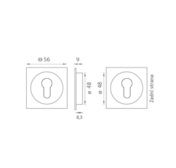 ATZ - Mušle hranatá PZ 3923 - HR BS - Černá matná