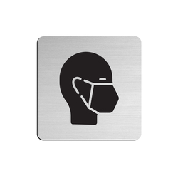 JNF - Piktogram "Rouška" IN.26.235 - 75 mm - nalepovací BN - Broušená nerez