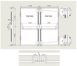 DK - PANIKOVÉ KOVÁNÍ PHA 1202/1202 - 4-bodové zajištění D2/2H-2D Stříbrná