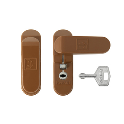 PD - Otočná západka s uzamykáním HNM.S - Hnědá matná světlá (RAL8003)