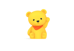 DHINK436-01 DHK - Silikonová noční lampička - Žlutý medvídek 