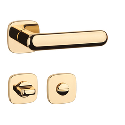 Klika na dveře AS - OLEA - QR 7S OLV - Mosaz leštěná lakovaná