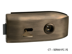 CT - 6000 Kování na skleněné dveře OGS - Bronz česaný matný