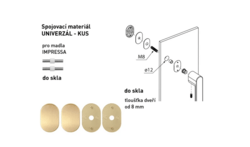 Spojovací materiál pro madlo MPK - IMPRESSA Spojovací materiál UNIVERZÁL pro MADLO ks OLS - Mosaz broušená