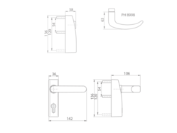 DK - KOVÁNÍ PHT 05 F S KLIKOU - SHK BS - Černá matná