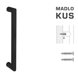 Madlo na dveře FT - MADLO kód K02 Ø 25 mm ST ks BS - Černá matná