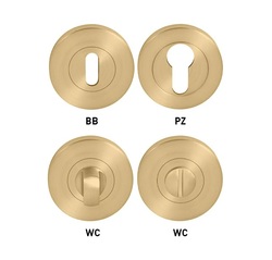 Rozeta ke klice MP - ROZETA - R (šroubovací) OLS - Mosaz broušená