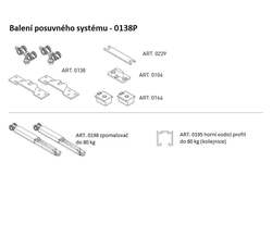 SC - POSUVNÝ SYSTÉM SERIES 100 SILENT S 80 KG SP s krytem na profil STM - Stříbrná matná