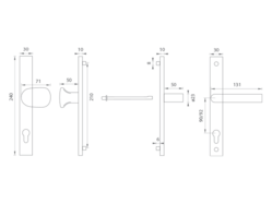 Zpevněné kování WA - FELIX H1 NP - Nikl perla