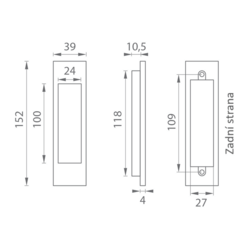 MP - MUŠLE HRANATÁ 039 bez otvoru WS - Bílá matná