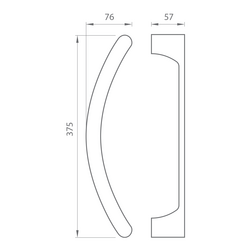 CB - MADLO NA POSUVNÉ DVEŘE ONE - pár Grafit matný (C05)