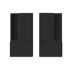 AGB - MUŠLE WAVE na otočné dveře bez otvoru BS - Černá matná