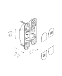 KZ - Skrytý závěs Atomica - K8060 BS - Černá matná