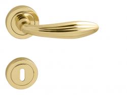 Klika na dveře TI - SOFIA - R 1917 OLV - Mosaz leštěná lakovaná (01)