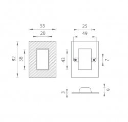 TI - Mušle na posuvné dveře - 2649 BVOC - Černý velvet chrom (128)