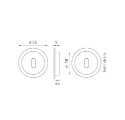 ATZ - Mušle kulatá BB 3924 - R BN - Broušená nerez