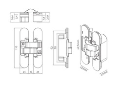 TI - SKRYTÝ ZÁVĚS 3D - 1716 BS - Černá matná (153)