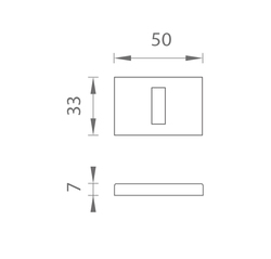 AS - ROZETA - RT 7S OLV PVD - Mosaz leštěná lakovaná PVD