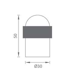 AXA - Zarážka dveří váleček - FS35T BS - Černá matná