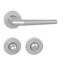 Klika na dveře BA - LUCIA - R F1 - Stříbrný elox