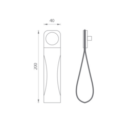 JNF - SR.00.001.B - dveřní ÚCHYTKA BN/BRL - Broušená nerez / hnědá kůže