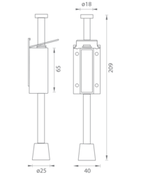 JNF - Stavěč dveří IN.23.126 BN - Broušená nerez