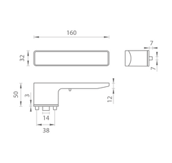Klika na dveře s uzamykáním MPK - GRANDERA SWITCH LOCK - RT OLS - Mosaz broušená