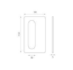 JNF - Mušle na sklo IN.16.564.A BN - Broušená nerez