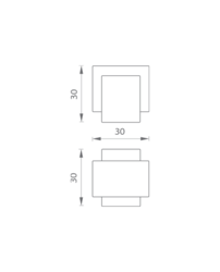 CI - Zarážka dveří čtverec OC - Chrom lesklý