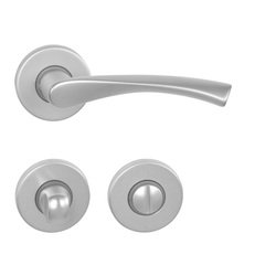 Klika na dveře BA - TORNADO - R F1 - Stříbrný elox