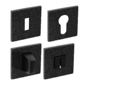 Rozeta ke klice TI - ROZETA - HR 5SQ T3 BS - Černá matná (153)