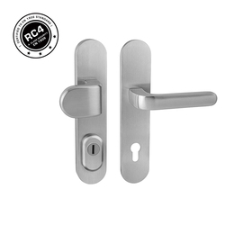 Bezpečnostní kování RC4 MPK - SECURO INOX S01 PLUS - SO M2 TARA BN - Broušená nerez