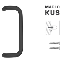 Madlo na dveře FT - MADLO kód K38 Ø 32 mm ST ks BS - Černá matná