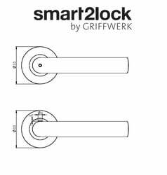 Klika na dveře GK - LORITA PROF - R - S2L s uzamykáním BN - Broušená nerez (71)