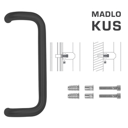 Madlo na dveře FT - MADLO kód K38 Ø 32 mm SP ks BS - Černá matná