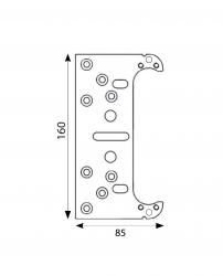 KZ - Nastavitelná montážní podložka k závěsu K5080 Bílý pozink