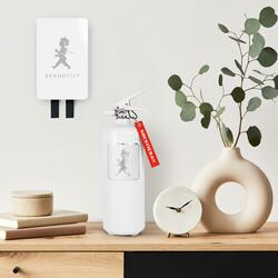 SN - HASICÍ DEKA Bílá lesklá / šedý lesklý emblém