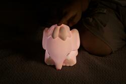 DHINK429-21 DHK - Silikonová noční lampička - Růžový sloník 