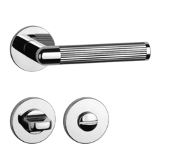 Klika na dveře AS - LOBELIA - R 5S OC - Chrom lesklý