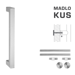 Madlo na dveře FT - MADLO kód K02K 25x25 mm UN ks BN - Broušená nerez
