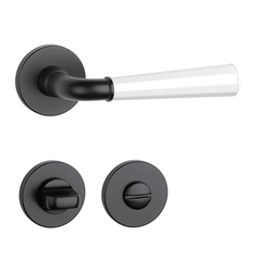 Klika na dveře ASM - MARIGOLD 2 - R 7S BS/WS - Černá matná / bílá matná