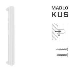 Madlo na dveře FT - MADLO kód K40 40x20 mm ST ks WS - Bílá matná