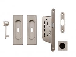 FT - Set na posuvné dveře hranatý - BB / S ONSM - Nikl broušený matný