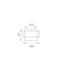 AXA - Zarážka dveří oválná - FS48 BN - Broušená nerez